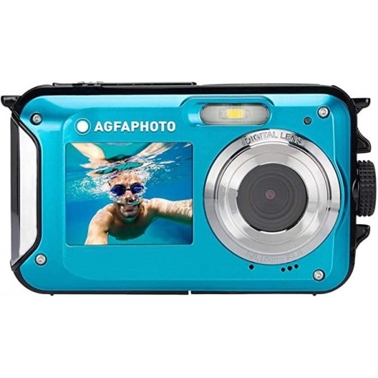 Fényképezőgép, kompakt, digitális, vízálló, AGFA "WP8000", kék