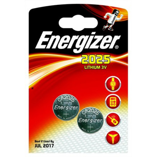 Gombelem, CR2025, 2 db, ENERGIZER