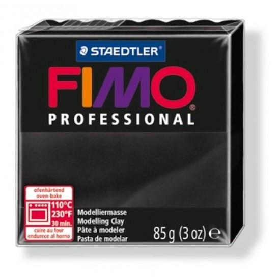 Gyurma, 85 g, égethető, FIMO "Professional", fekete