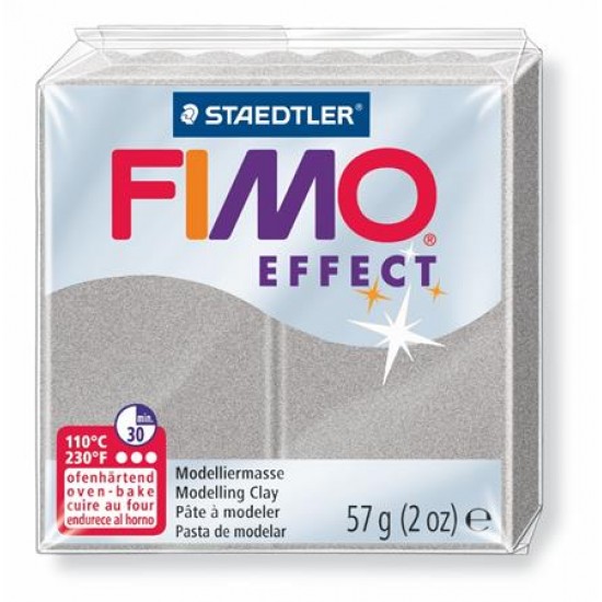 Gyurma, 57 g, égethető, FIMO "Effect", ezüst