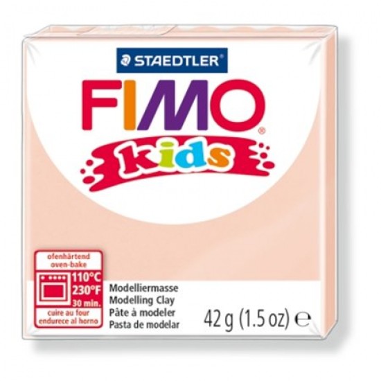 Gyurma, 42 g, égethető, FIMO "Kids", bőrszín