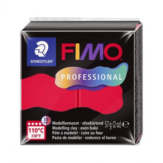 Gyurma, 57 g, égethető, FIMO "Professional", piros