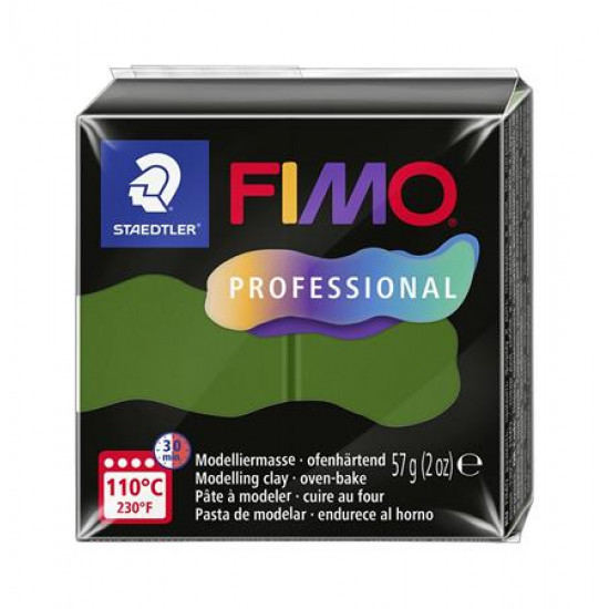 Gyurma, 57 g, égethető, FIMO "Professional", levélzöld