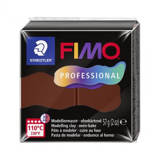 Gyurma, 57 g, égethető, FIMO "Professional", csokoládé