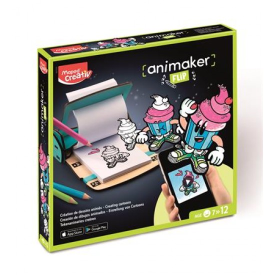 Animációkészítő készlet applikációval, mini, MAPED CREATIV "Animaker Flip", Pop