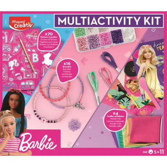 Kreatív készségfejlesztő készlet, MAPED CREATIV "Multiactivity Kit Barbie"