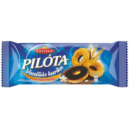 Vaníliás karika, 150 g, GYŐRI " Pilóta", étcsokoládés