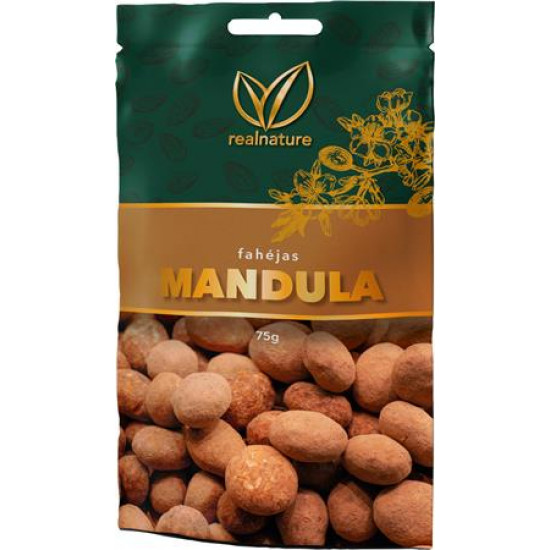 Mandula, 75 g, REAL NATURE, tejcsokoládés-fahéjas