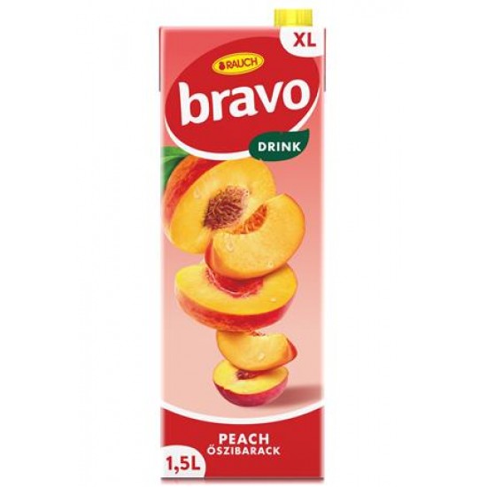 Gyümölcsital, 25%, 1,5 l, RAUCH "Bravo", őszibarack