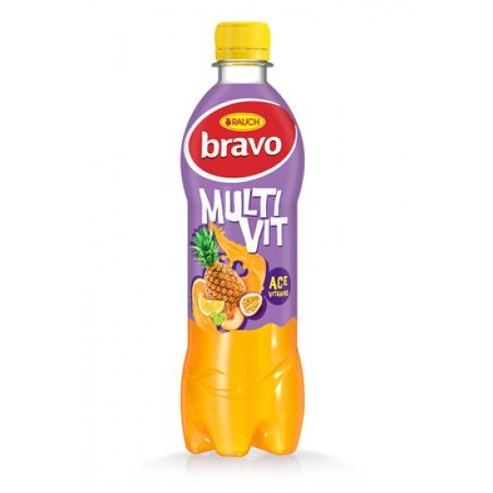 Gyümölcsital, 12%, 0,5 l, RAUCH "Bravo", multivitamin