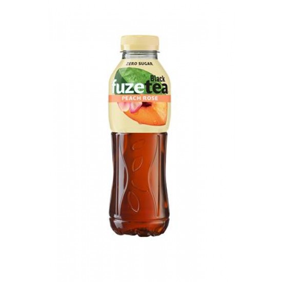 Üdítőital, szénsavmentes, 0,5 l, FUZETEA ZERO, barack-rózsa