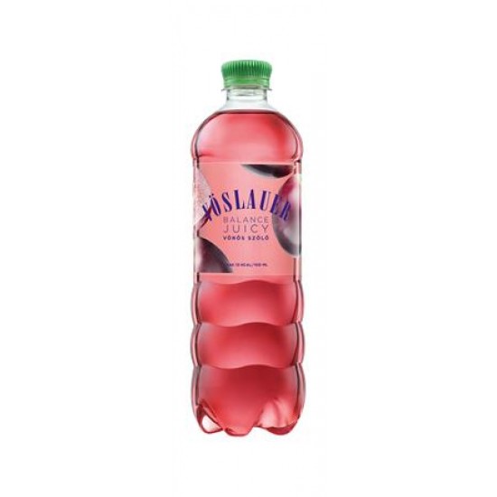 Ásványvíz, ízesített, VÖSLAUER "Balance Juicy", 0,75 l, vörös szőlő