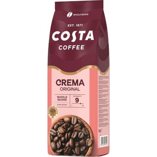 Kávé, sötét pörkölésű, szemes, 1000 g, COSTA "Café Crema Blend Original"