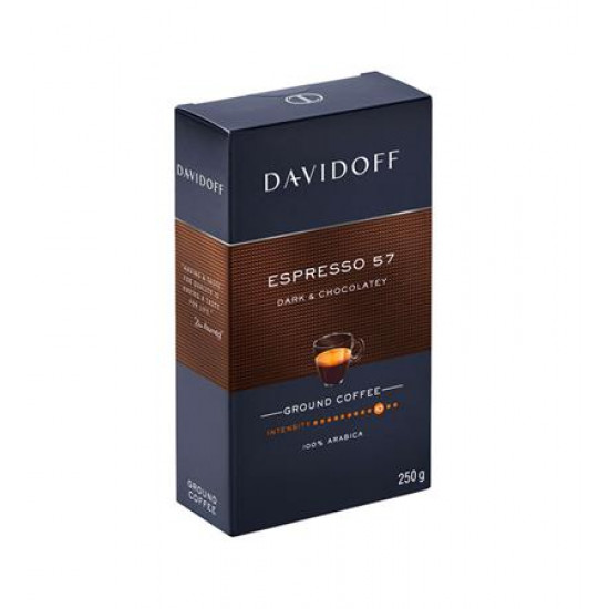 Kávé, pörkölt, őrölt, 250 g, DAVIDOFF "Espresso 57"