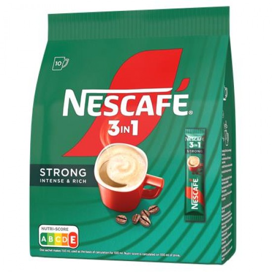 Instant kávé stick, 10x17 g, NESCAFÉ,  3in1 "Strong"