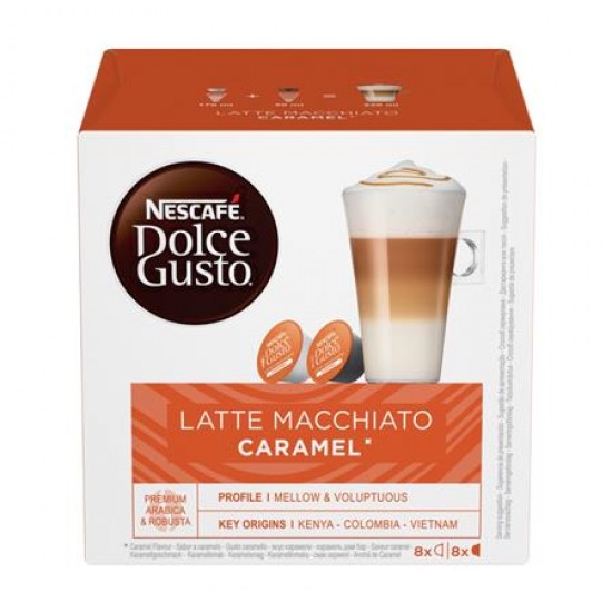 Kávékapszula, 8x2 db,  NESCAFÉ "Dolce Gusto Latte Macchiato", karamellás