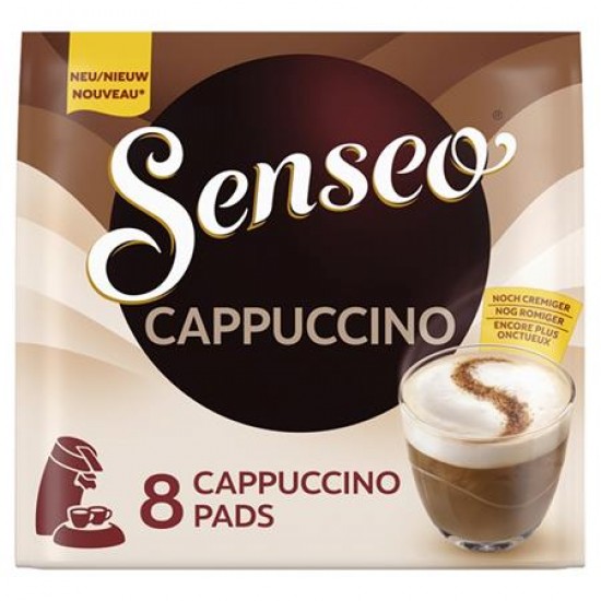 Kávépárna, 8 db, 92 g, DOUWE EGBERTS "Senseo",  Cappuccino