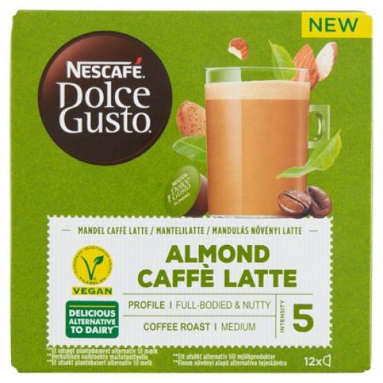 Kávékapszula, 12 db, vegán, NESCAFÉ "Dolce Gusto Almond Caffé Latte"