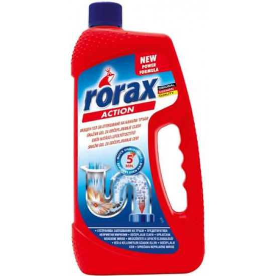 Lefolyótisztító gél, 1000 ml, RORAX