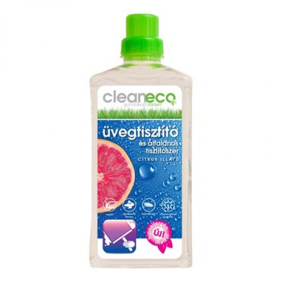 Általános felület- és üvegtisztítószer, 1 l, CLEANECO, grapefruit