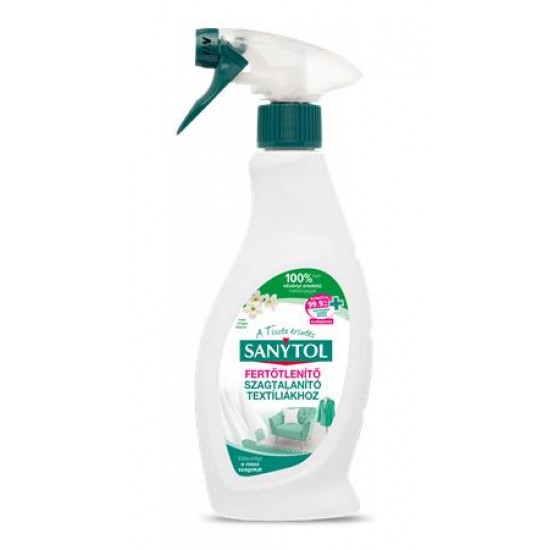 Fertőtlenítő- és szagtalanító spray, 500 ml, SANYTOL, textíliákhoz