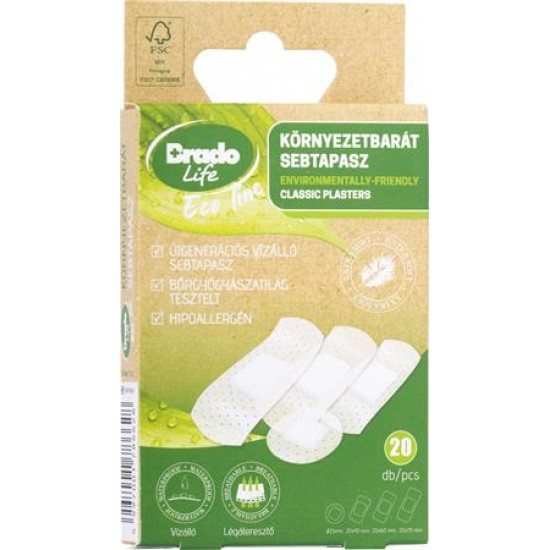 Sebtapasz, vízálló, 20 db, 4 méretben, BRADOLIFE "Eco line"