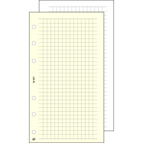 Kalendárium betét, jegyzetlap, "M", kockás, SATURNUS, chamois