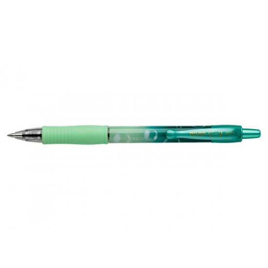 Zseléstoll, 0,32 mm, nyomógombos, PILOT "G-2 Green Bubble", kék