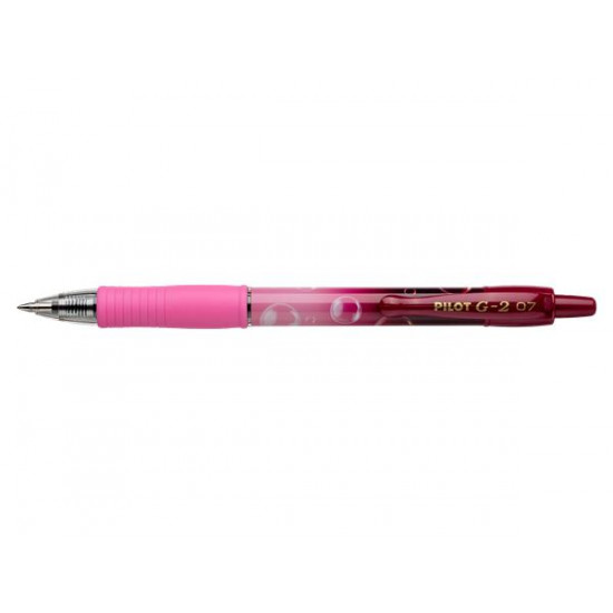 Zseléstoll, 0,32 mm, nyomógombos, PILOT "G-2 Pink Bubble", kék