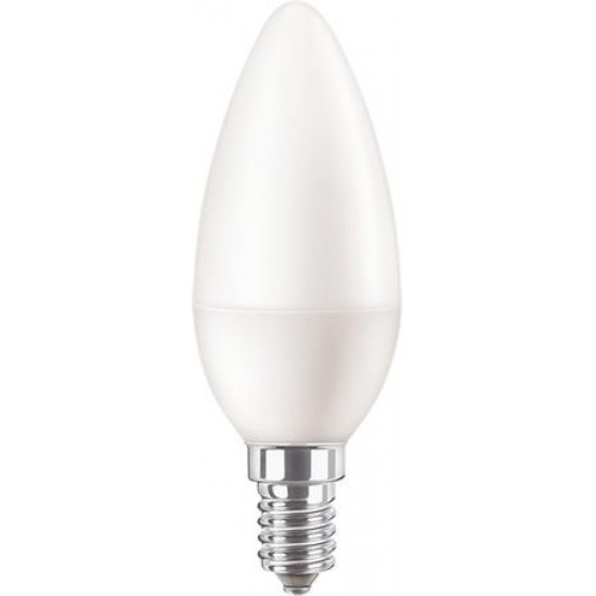 LED izzó, E14, gyertya, B38, 7W, 806lm, 4000K, PHILIPS "CorePro"