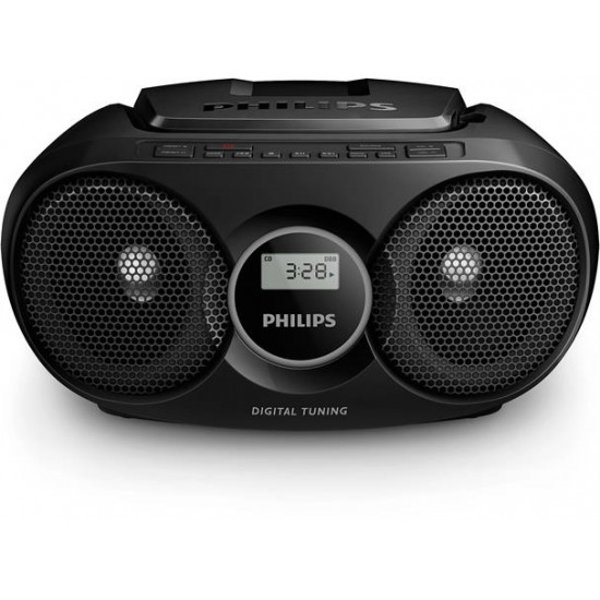 Rádió, CD-lejátszóval, PHILIPS "AZ215", fekete