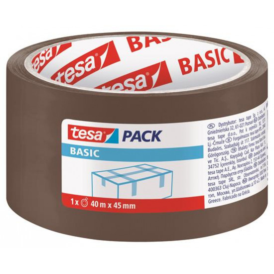 Csomagolószalag, 45 mm x 40 m, TESA "tesapack® Basic", barna