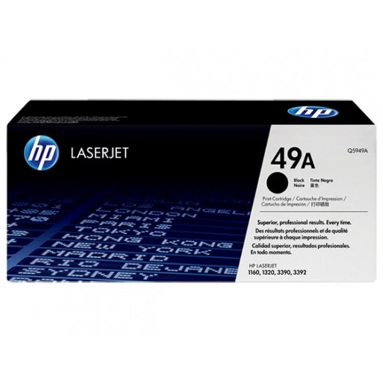 Q5949A Lézertoner LaserJet 1160, 1320, 3390 nyomtatókhoz, HP 49A, fekete, 2,5k