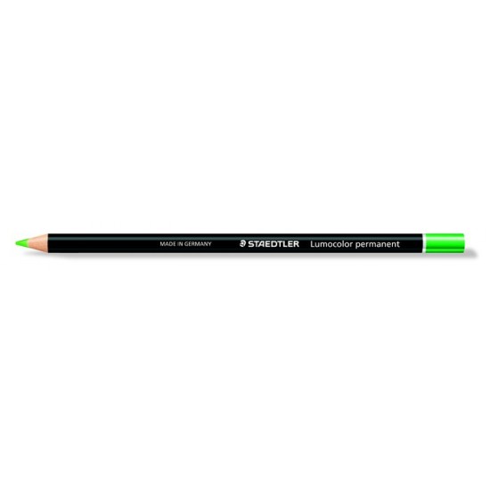 Színes ceruza, henger alakú, mindenre író, vízálló (glasochrom) STAEDTLER "Lumocolor", zöld