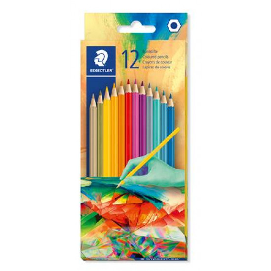 Színes ceruza készlet, hatszögletű, STAEDTLER "175 C", Multiverzum 2, 12 különböző szín