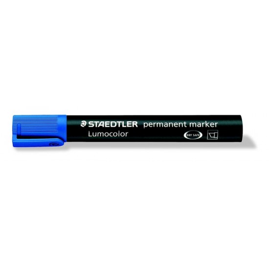 Alkoholos marker, 2-5 mm, vágott, STAEDTLER "Lumocolor 350", kék