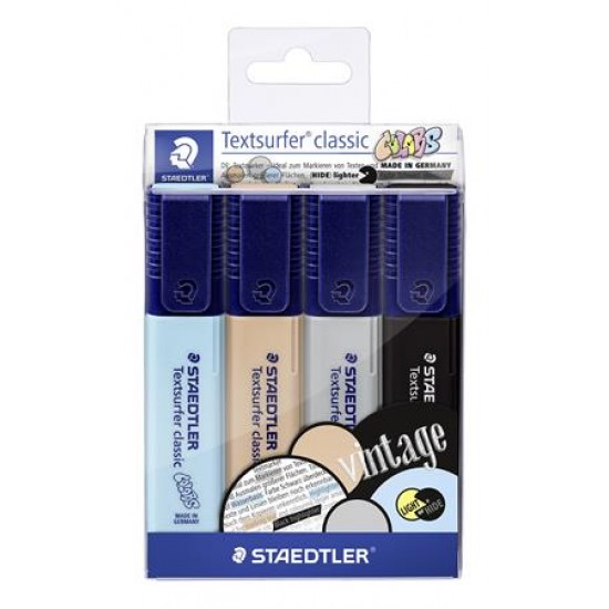 Szövegkiemelő készlet, 1-5 mm, STAEDTLER "Textsurfer Classic Pastel", 4 különböző szín