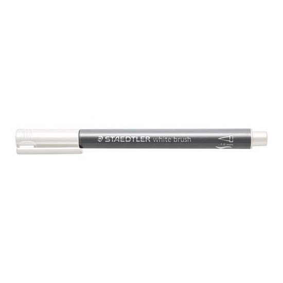 Dekormarker, 1-6 mm, STAEDTLER "Design Journey Metallic Brush", fehér