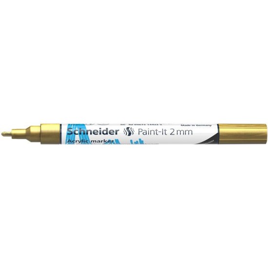 Akril marker, 2 mm, SCHNEIDER "Paint-It 310", arany