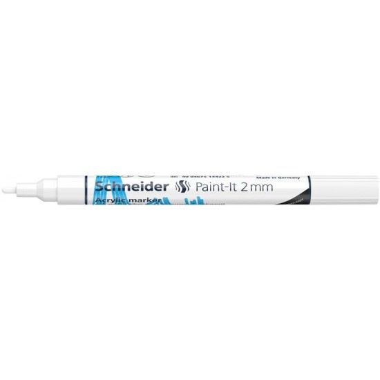 Akril marker, 2 mm, SCHNEIDER "Paint-It 310", fehér