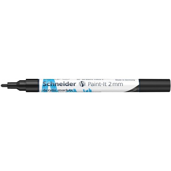 Akril marker, 2 mm, SCHNEIDER "Paint-It 310" , fekete