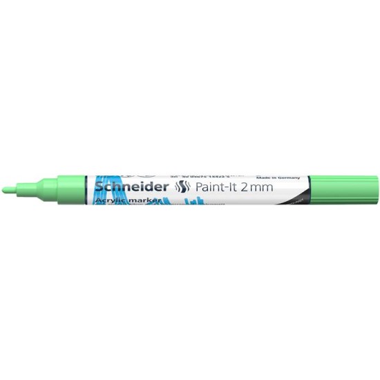 Akril marker, 2 mm, SCHNEIDER "Paint-It 310", pasztellzöld