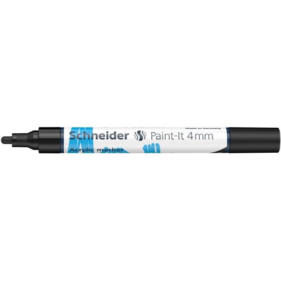 Akril marker, 4 mm, SCHNEIDER "Paint-It 320" , fekete