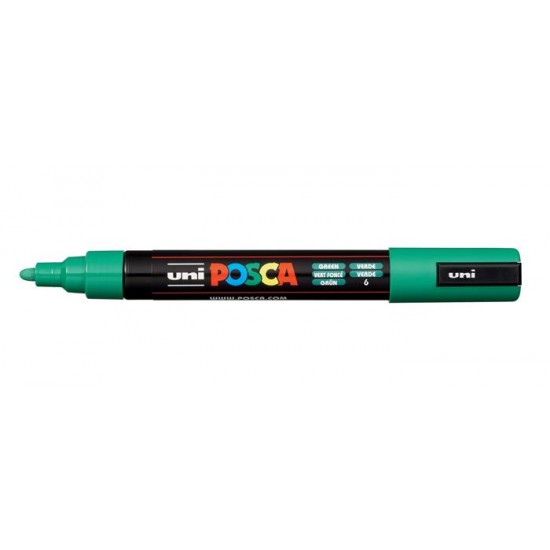 Dekormarker, 1,8-2,5 mm, UNI "Posca PC-5M", zöld