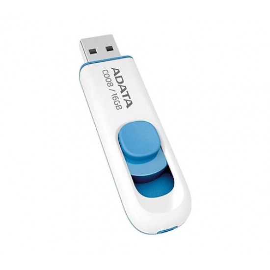 Pendrive, 16GB, USB 2.0, ADATA "C008", fehér