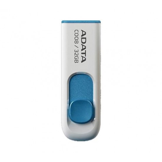 Pendrive, 32GB, USB 2.0, ADATA "C008", fehér