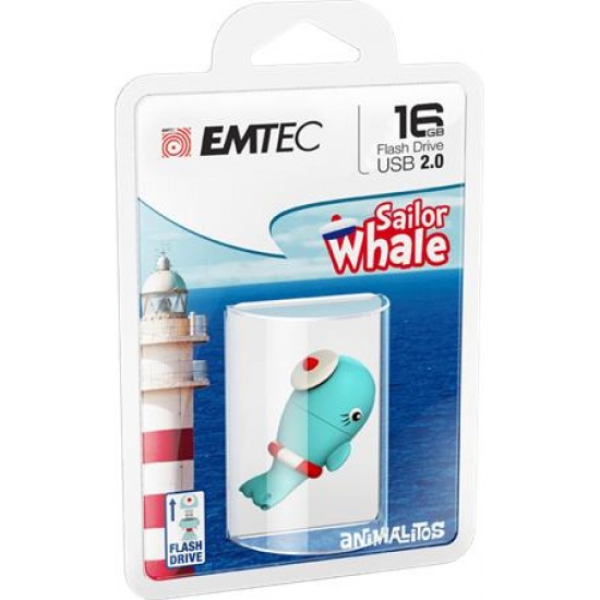 Pendrive, 16GB, USB 2.0, EMTEC "Whale"