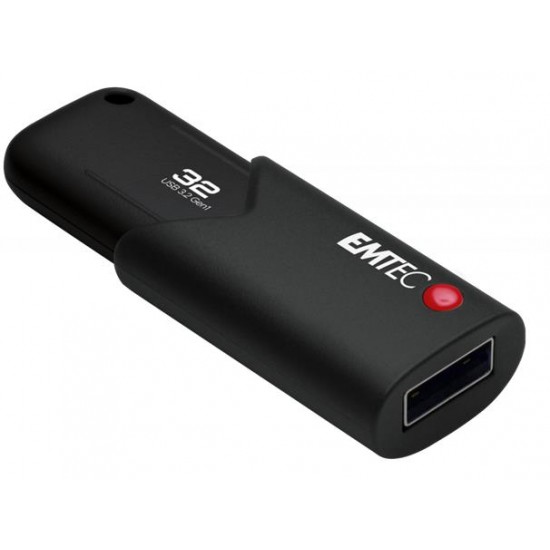 Pendrive, 32GB, USB 3.2, titkosított, EMTEC "B120 Click Secure"