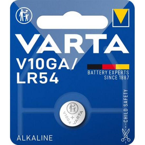 Gombelem, V10GA/LR1130/LR54/189, 1 db, VARTA